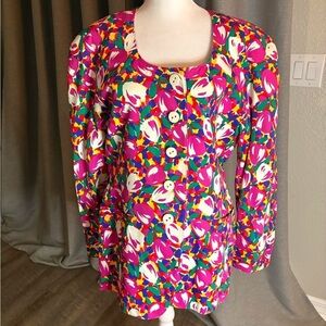 ESCADA FLORAL PRINT BLAZER.
